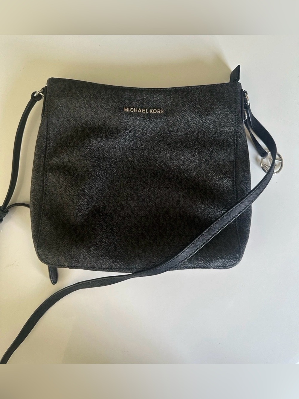 Michael Kors Black MK Logo Crossbody Bag